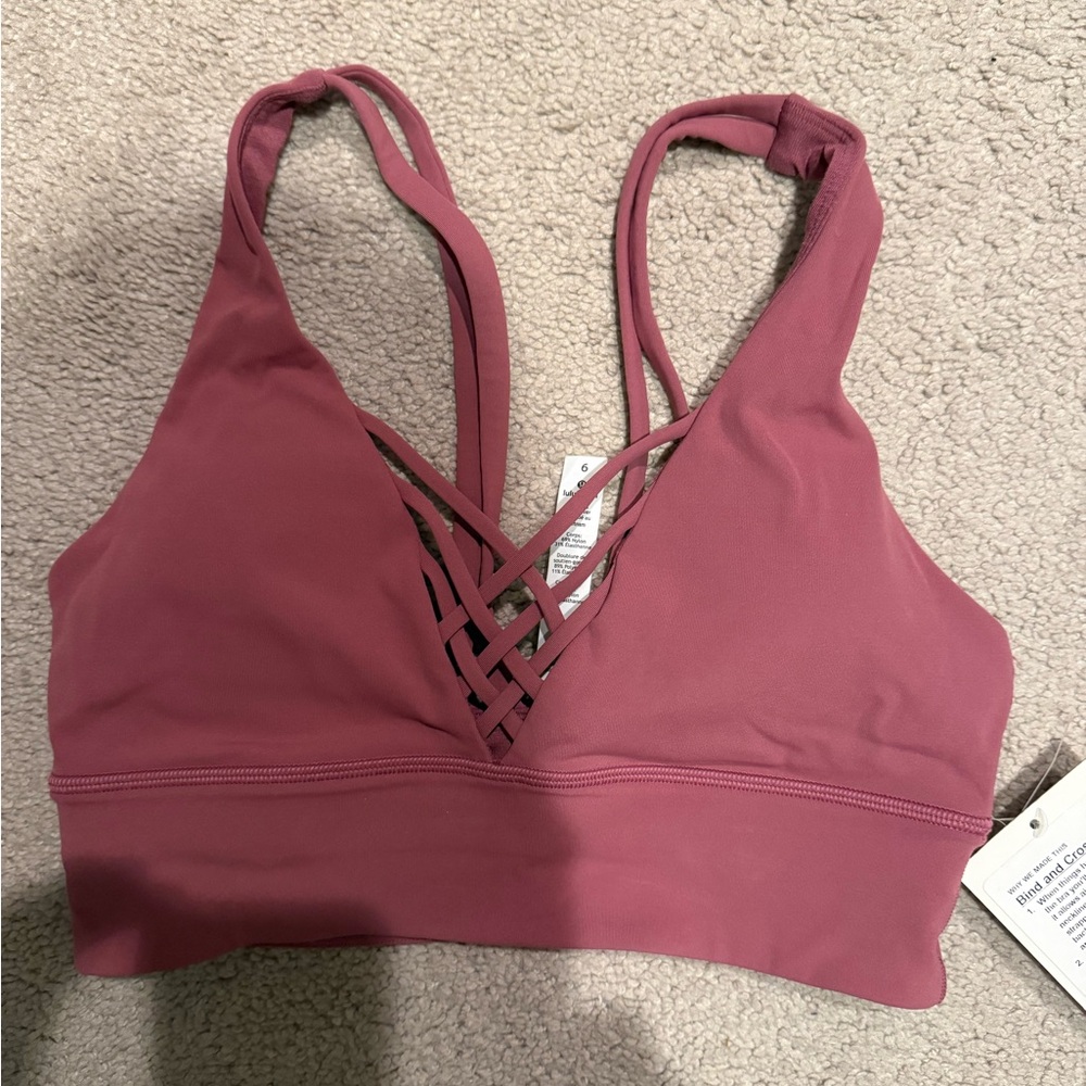 Lululemon Athletica Dusty Rose Strappy Sports Bra